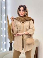 مانتو دو جیب پاکتی نیارا کد 5254 - تصویر 15