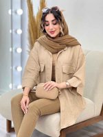مانتو دو جیب پاکتی نیارا کد 5254 - تصویر 9