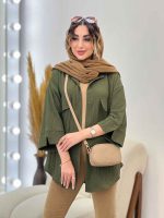 مانتو دو جیب پاکتی نیارا کد 5254 - تصویر 2