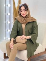 مانتو دو جیب پاکتی نیارا کد 5254 - تصویر 18