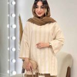 مانتو لینن نچرال دو جیب پایین کد 5277