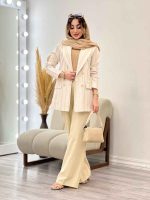 ست مانتو و شلوار چهار دکمه لمه دار کد 5224 - تصویر 5