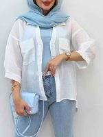 شومیز دو جیب دیما کد 5243 - تصویر 4