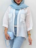 شومیز دو جیب دیما کد 5243 - تصویر 33