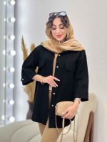 مانتو دو جیب برش دار ملیسا کد 5258 - تصویر 3