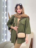 مانتو دو جیب برش دار ملیسا کد 5258 - تصویر 2