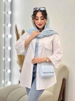 مانتو دو جیب برش دار ملیسا کد 5258 - تصویر 6