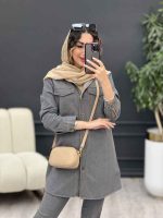 مانتو جین دو جیب پاکتی مرسانا کد 5257 - تصویر 13