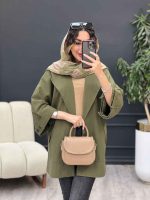 مانتو پانچ دو جیب کمر گت کد 5253 - تصویر 14