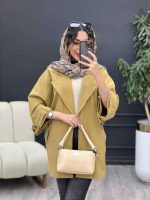 مانتو پانچ دو جیب کمر گت کد 5253 - تصویر 5