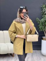 مانتو پانچ دو جیب کمر گت کد 5253 - تصویر 9