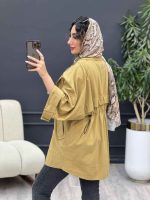 مانتو پانچ دو جیب کمر گت کد 5253 - تصویر 7
