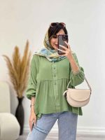 شومیز چین دار رستا کد 5164 - تصویر 25