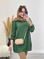 شومیز جلو بسته بغل سه دکمه کد 4370 - تصویر 6