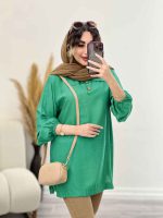 شومیز جلو بسته بغل سه دکمه کد 4370 - تصویر 11