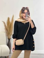شومیز جلو بسته بغل سه دکمه کد 4370 - تصویر 5