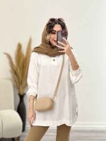 شومیز جلو بسته بغل سه دکمه کد 4370 - تصویر 19