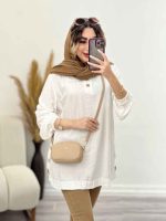 شومیز جلو بسته بغل سه دکمه کد 4370 - تصویر 7