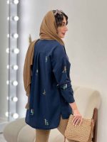 مانتو گلدوزی کارولین کد 5306 - تصویر 25