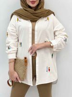مانتو گلدوزی کارولین کد 5306 - تصویر 2