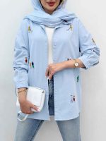 مانتو گلدوزی کارولین کد 5306 - تصویر 7