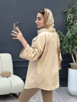 مانتو آستین پاگن جیب پیله کد 5302 - تصویر 3