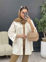 مانتو آستین پاگن جیب پیله کد 5302 - تصویر 5