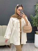 مانتو آستین پاگن جیب پیله کد 5302 - تصویر 14