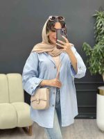 مانتو آستین پاگن جیب پیله کد 5302 - تصویر 15