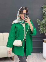 مانتو آستین پاگن جیب پیله کد 5302 - تصویر 17