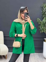 مانتو جلو پیله دو جیب کد 5303 - تصویر 11