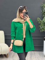 مانتو جلو پیله دو جیب کد 5303 - تصویر 23