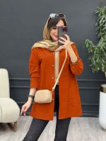 مانتو جلو پیله دو جیب کد 5303 - تصویر 20