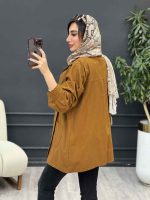 مانتو جلو پیله دو جیب کد 5303 - تصویر 9