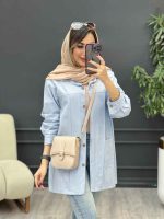 مانتو جلو پیله دو جیب کد 5303 - تصویر 16