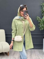 مانتو جلو پیله دو جیب کد 5303 - تصویر 14