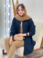 مانتو دو جیب پیله رکسانا کد 5307 - تصویر 3