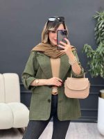 مانتو کتی دو دکمه رویان کد 5311 - تصویر 13