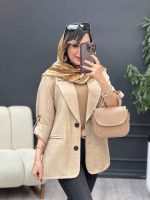 مانتو کتی دو دکمه رویان کد 5311 - تصویر 5
