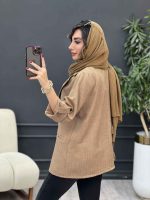 مانتو کتی دو دکمه رویان کد 5311 - تصویر 4
