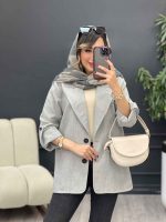 مانتو کتی دو دکمه رویان کد 5311 - تصویر 2