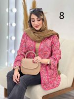 مانتو طرح دار نوار دوزی دو جیب کد 4625 - تصویر 19