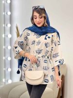 مانتو شومیزی طرح دار کمر گت کد 2898 - تصویر 2