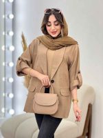 مانتو کتی دو دکمه رامونا کد 5324 - تصویر 4