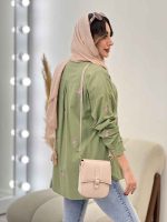 مانتو پشت پیله طرح فلامینگو کد 5285 - تصویر 6