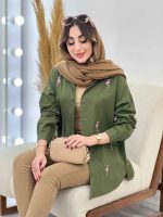مانتو پشت پیله طرح فلامینگو کد 5285 - تصویر 10