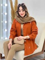 مانتو پشت پیله طرح فلامینگو کد 5285 - تصویر 5