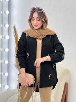 مانتو پشت پیله طرح فلامینگو کد 5285 - تصویر 18