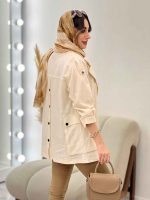 مانتو لینن پشت دکمه سرشانه پاگن کد 4395 - تصویر 20