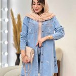 مانتو جین بغل سه دکمه کایلا کد 5326